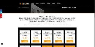 100 plays ($10) 200 plays ($15) 500 plays ($30) 1000 plays ($45). 22 Best Sites To Buy Soundcloud Plays Followers Likes 2021 Earthweb