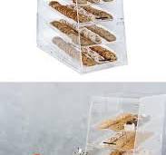 Acrylic Food Display Case for Bakery, (4) Trays, Knock Down Design