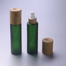 30g Frosted Green Glass Jar With Bamboo Lid Manufacturers And Suppliers In China Glass Packaging Glass Jars Green Glass Bottles