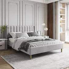 Aufank Queen Bed Frame Upholstered