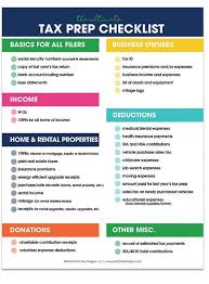 Tax Season Doesnt Have To Be A Yearly Struggle Knowing What You Need To Prepare Can Make Tax Season A Bree Tax Prep Checklist Tax Prep Business Tax Deductions