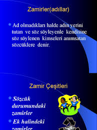 ppt zamirler powerpoint presentation free download id 4311511