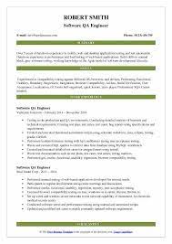 Software Qa Engineer Resume Samples | Qwikresume