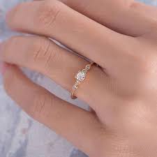 Diamond Engagement Ring Rose Gold Pave Retro Antiqu Antiqu Diamond Eng Rose Engagement Ring Rose Gold Diamond Ring Engagement Wedding Rings Engagement