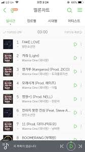 bts wanna one on melon chart at 3am netizen buzz