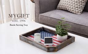 Free shipping on orders over $35. Amazon Com Serving Tray Vintage Whitewashed Wood American Flag Rustic Wooden Usa Decorative Display Holder Serving Trays