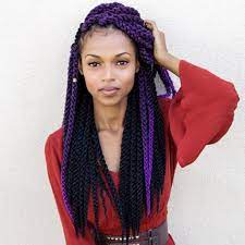 Black And Purple Yarn Braids Cool Braid Hairstyles Braided Hairstyles Easy Twist Braid Hairstyles