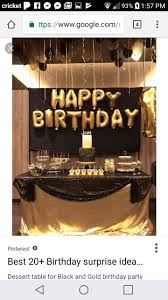 Birthday Surprise Birthday Black And Gold Party Decorations Pin De Queen Bee En Festa Cumpleanos Colores