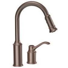 Available in a chrome, brushed nickel or oil rubbed bronze finish onehandle lever design for ease of use single hole mount ada compliant aerated flow for everyday. Moen 7590orb Aberdeen Kitchen Faucet With Pulldown Spray Oil Rubbed Plumbing Online Canada