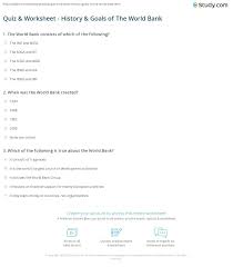 1982 is a year ripe with history and culture. Quiz Worksheet History Goals Of The World Bank Study Com