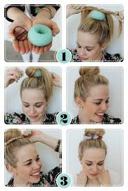 Play Dress Up With Your Buns Hair Donut Donut Bun Hairstyles Curly Hair Styles