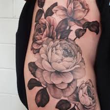 Best ideas about rose tattoos on pinterest | rose tattoo thigh tattoo. Tattoo Uploaded By Amber Kate Kelly Black And Grey Realistic Rose Floral Hip Tattoo 963849 Tattoodo