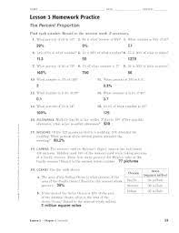 Which of problems 8 to 16 represent proportions and how this key is not the hash key. Lesson 3 Homework Practice The Percent Proportion Fill Online Printable Fillable Blank Pdffiller