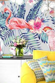 Removable Wallpaper Mural Peel Stick Tropical Bird Pink Etsy Mural Wallpaper Bird Houses Painted Tropical Bedrooms