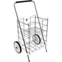 Helping Hand Fq3915d 2 Wheel Folding Cart With Wheels And Shelf Walmart Com Folding Shopping Cart Folding Cart Folding Shelf