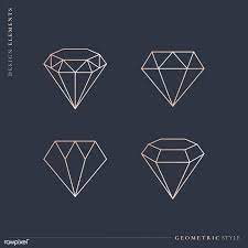 Geometric Diamond Design Collection Vector Free Image By Rawpixel Com Aew Vector Vectoart Geometric Diamond Design Jewelry Logo Design Geometric Diamond
