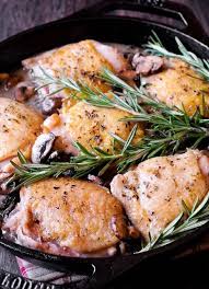 Garlic Rosemary Chicken Thighs In 2020 Rosemary Chicken Thighs Chicken Thigh Recipes Oven Chicken Thigh Recipes Baked