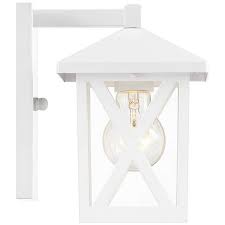 Elkins 7 1 2 High White Outdoor Wall Lights Set Of 2 67e86 Lamps Plus Outdoor Lighting Outdoor Wall Lights Outdoor Walls