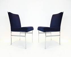 Gorgeous Chrome And Blue Velvet Dining Chairs By Pierre Cardin Set Of Six Velvet Dining Chairs Dining Room Chairs Modern Dining Chairs