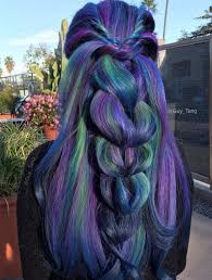 20 Blue And Purple Hair Ideas Peacock Hair Color Hair Styles Purple And Green Hair