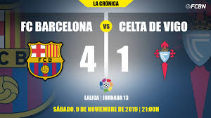 7:00pm, wednesday 23rd september 2015. Messi Decides The Game Against Celta 4 1