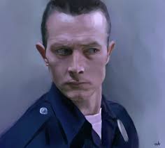 They fight in a factor and can use surrounding objects or weapons on the other if they wish. Alex B Robert Patrick T1000