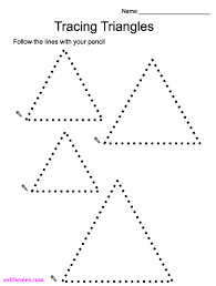 16 Tracing Triangles Dotted Gif 500 662 Preschool Tracing Shapes Preschool Triangle Worksheet