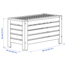 3.9 out of 5 stars. Applaro Storage Bench Outdoor Brown Stained Brown Width 31 1 2 Ikea