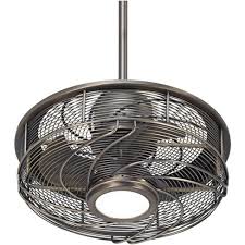 Get caged ceiling fans for a minimalist appeal that keeps your home cool and comfortable. 17 Casa Vieja Modern Indoor Outdoor Ceiling Fan With Light Led Cage Antique Bronze Frosted White Glass Damp Rated For Patio Porch Target