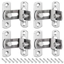 Dual side operating rustic slide bolt for gates or doors (open or close from both sides) $ 129.95. Kingyh 4 Pack Door Latch Gate 90 Degree Right Angle Flip Latch With Screws Stainless Steel Barn Sliding Door Lock Heavy Duty Hasp Latch For Bathroom Toilet Door Window Household Hardware Accessories