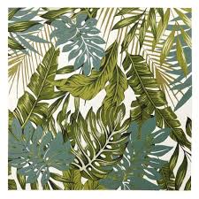 Home » shop » teppich blatt. Outdoor Teppich Weiss Bedruckt Mit Grunen Blattmotiven 200x200 Amazonie Maisons Du Monde