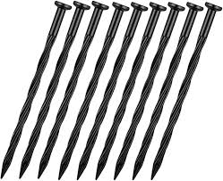 Amazon.com : WOWCASE 150 Pcs 8" Inch Plastic Garden Nails, Spiral Polymer  Materials Landscape Edges Anchoring Spikes, Anchoring Nails for Paver  Edges, Weed Barrier, Artificial Turf Etc. (8 Inch