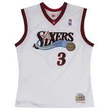 This allen iverson autographed custom made philadelphia 76ers jersey comes with a witnessed certificate of authenticity from jsa. Allen Iverson 3 Philadelphia 76ers White Vintage Throwback Swingman J Cap Swag