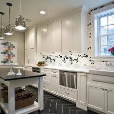 Elegant dark gray tile kitchen floor 2021. Dark Grays Late Herringbone Kitchen Floors Design Ideas