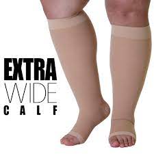 Mojo Compression Socks Open Toe Knee Hi 20 30mmhg Stocking 2xl Beige Walmart Com Walmart Com