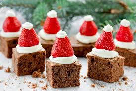This brownie skillet is perfect for a family dessert this holiday season. Easy Christmas Dessert Recipes How To Make Quick Strawberry Santa Hats Holidays 30seconds Food