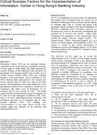 Dial 8287346265 from your registered mobile. Critical Success Factors For The Implementation Of Information Center In Hong Kong S Banking Industry Proceedings Of The Conference On Organizational Computing Systems