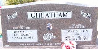 Thelma Lee Addison Cheatham (1936-unknown)