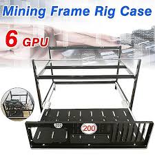 Yiyiyi mining rig frame,mining frame,steel open air miner mining frame rig case up to 6 gpu btc ltc eth for crypto coin currency mining (mining frame+4 mining fan) (mining frame (double layer)) $ 196.95 (2 offers) Open Air Mining Miner Frame Rig Case Holder F 6 Crypto Coin Gpu Eth Ethereum Computers Tablets Networking Computer Components Parts