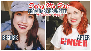 Gorgeous copper hair color is definitely in! Dying My Hair From Dark Brunette To Intense Copper At Home 2019 Youtube