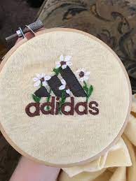 Embroidered Logo Adidas Embroiderydaisy Diyshirt Diy Embroidery Designs Sewing Embroidery Designs Diy Embroidery