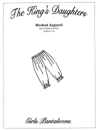 Bloomers Pantaloons Modest Simple Sewing Patterns By The