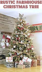 Rustic Farmhouse Christmas Tree Dream Tree Challenge 2016 Vintage Christmas Tree Decorations Christmas Tree Themes Rustic Christmas Tree