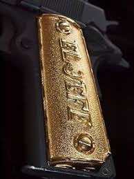 Black And Gold 1911 Grips Pin On Rvy