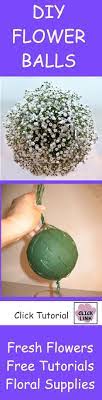 How To Make A Fresh Baby S Breath Flower Ball Attendent Pomanders Pew Decorations Or Hanging Balls At The C Flower Ball Diy Wedding Reception Bridal Bouquet