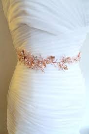 Rose Gold Leaf Vine Bridal Sash Blush Boho Delicate Crystal Etsy Wedding Dress Belt Bridal Sash Wedding Dresses Blush