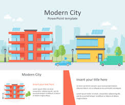 With the color base of blue and white, the whole template looks urbane and classy. Modern City Powerpoint Template Templateswise Com