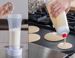 To use these pancake dispensers, you need to make more batter than you need because batter get lost in the dispenser (stick to the wall). Whiskware Pancake Batter Mixer Squeezable Dispenser