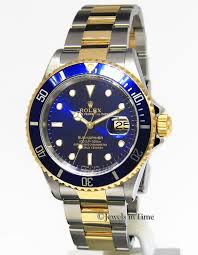 The iconic rolex submariner, launched in 1953 and famously used in the james bond films, was the first diver's watch. Rolex Submariner Date 18k Yellow Gold Steel Blue Mens 40mm Dive Watch 16613 T Rolex Rolex Submariner Rolex Submariner No Date