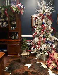 Christmas Tree In Home Office Farmhouse Christmas Decor Christmas Decorations Glam Christmas Tree